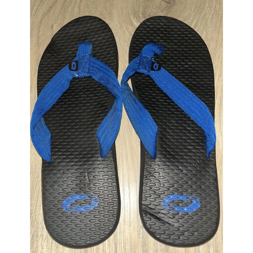 Cobian Aqua Jump Flip Flops Black Blue Womens Sandals Size 7 Beach Pool Water